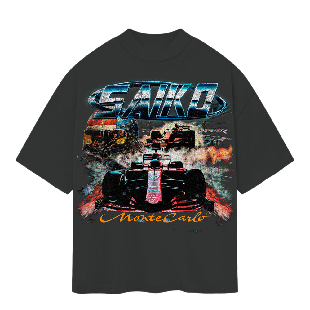 Saiko Men's Monte Carlo Tee - Dark Grey 1