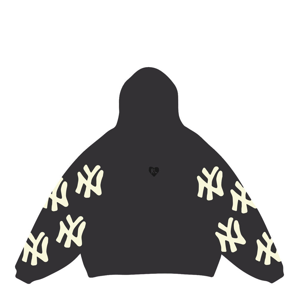 Red Letters Men's Not NY Scattered Hoodie - Black 1