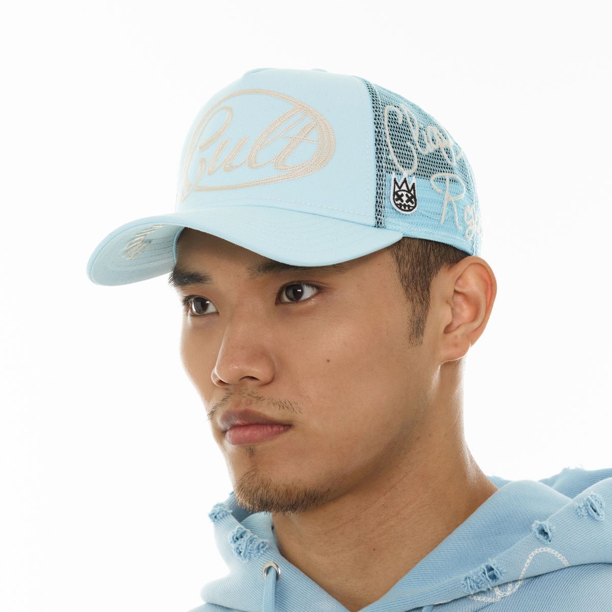 Men's Cult of Individuality Mesh Back trucker Hat Blue Community 626ac-ch59a-blgl