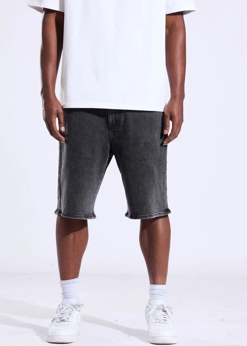 Men's Crysp Denim Shorts Cena Grey Washed cry-sum26-025-gry