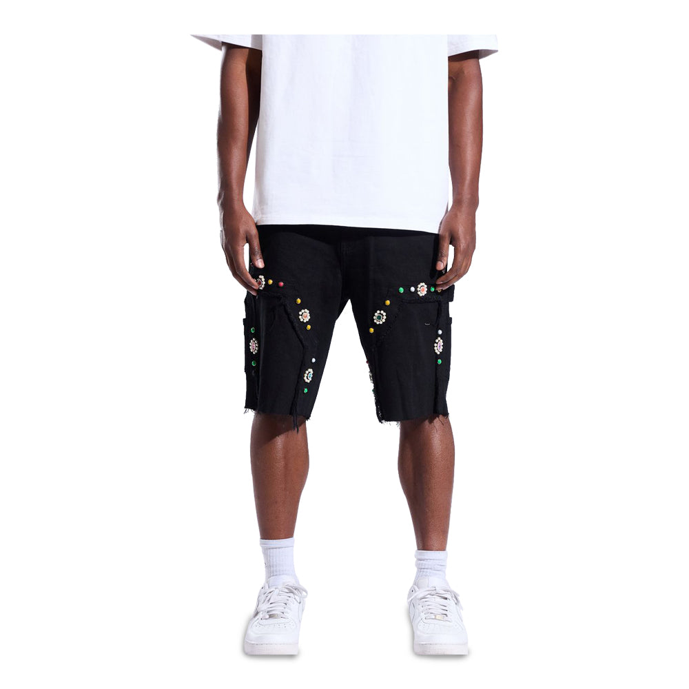 Men's Crysp Denim Shorts Black CRY-SUM26-021-JETBK