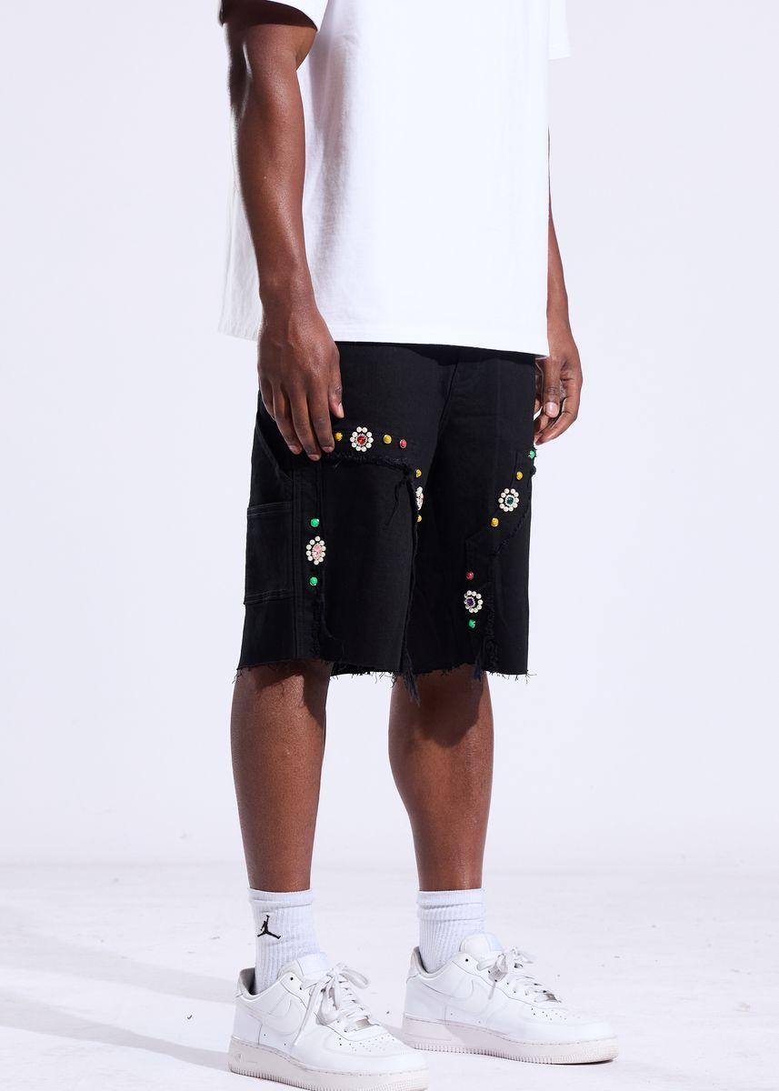 Men's Crysp Denim Shorts Black CRY-SUM26-021-JETBK