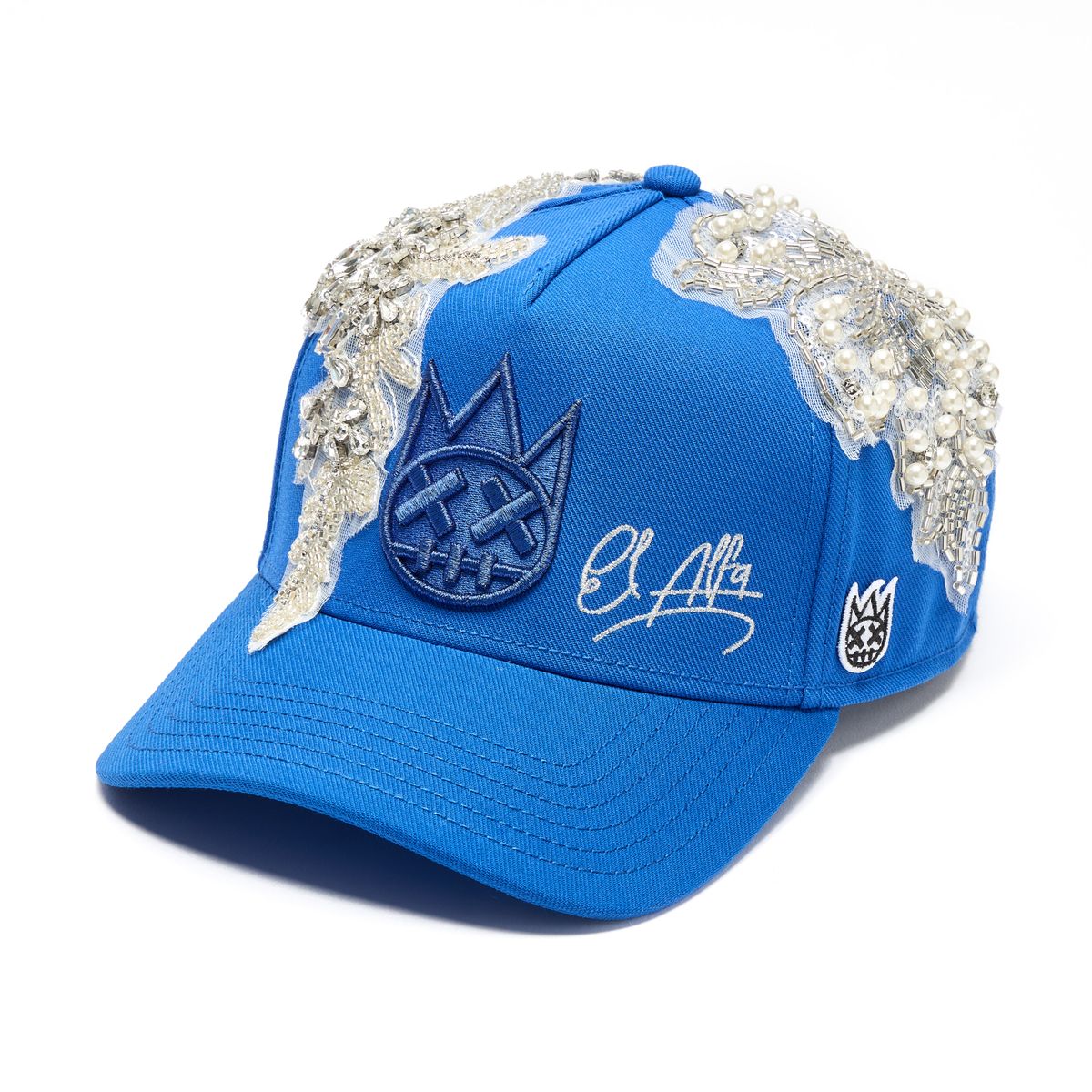 Men's Cult Of Individuality El Alfa Emb Logo 5 Panel Trucker Hat Blue 625b12-ch300a-blue