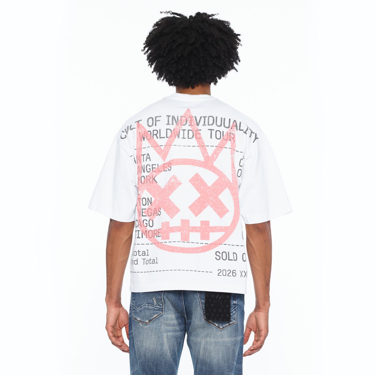 Men's Cult of Individuality Worldwide T-Shirt White 626b8-k27a-whit