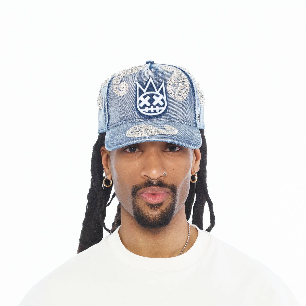 Men's Cult of Individuality Paisley Panel A-Frame Trucker Blue 626bc-cc01a-ltbl