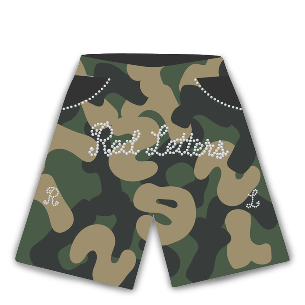 Men's Red Letters Camo Pearls French Terry Sweatshorts Camo cmoprl-camo
