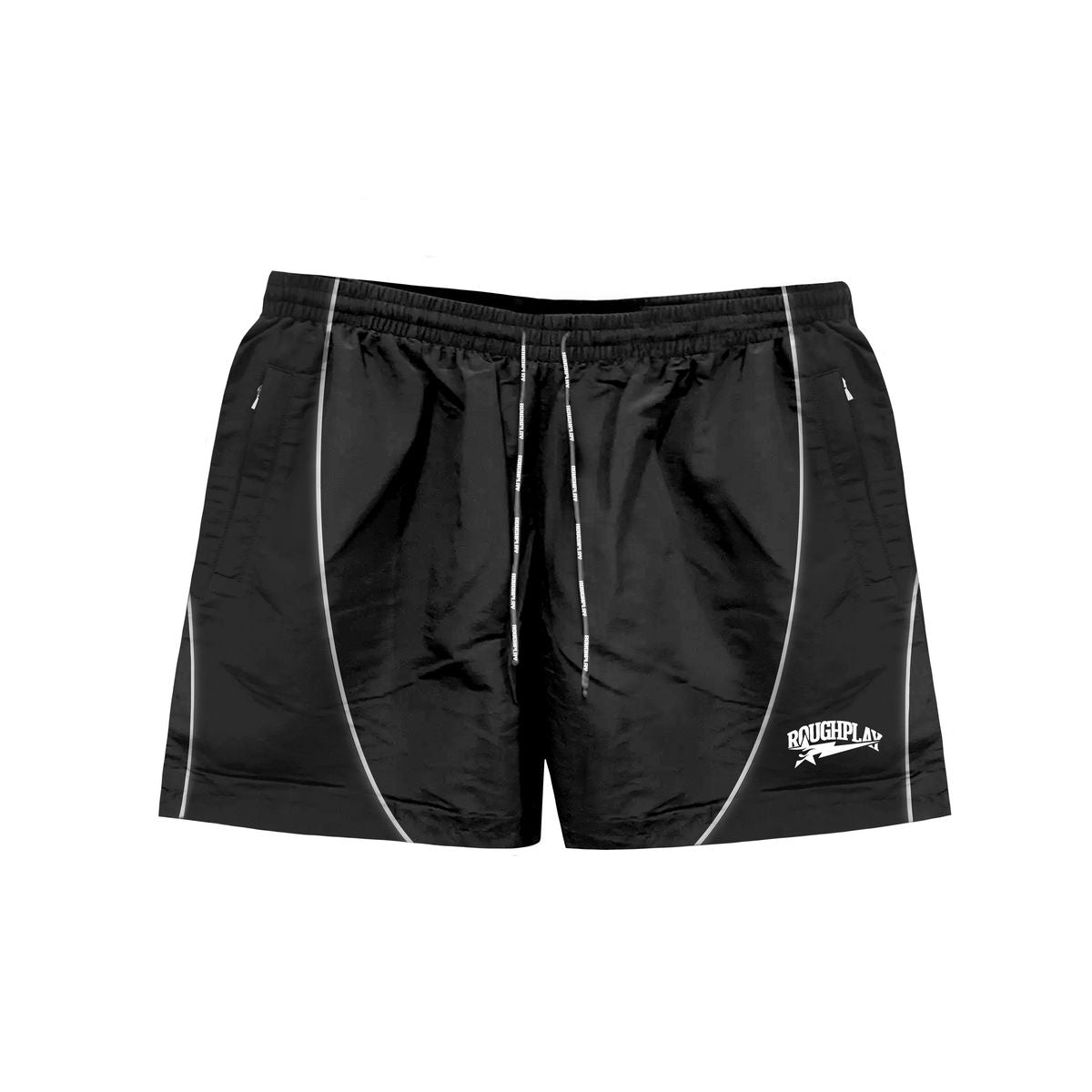 Men's Rough Play Black Pipe Shorts pipeshorts-blk
