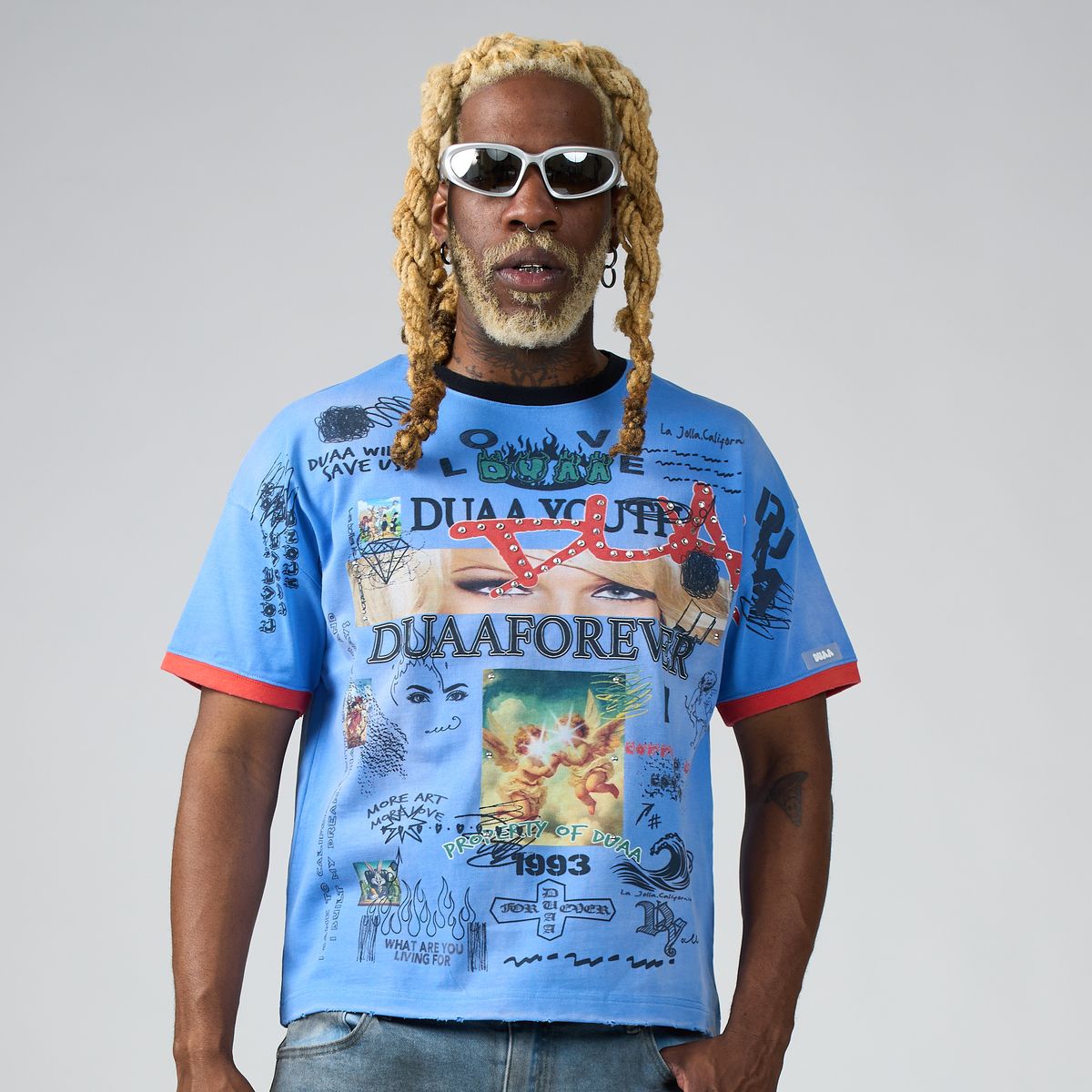 Men's Duaa Thoughts T-Shirt Blue Thoughts-blue