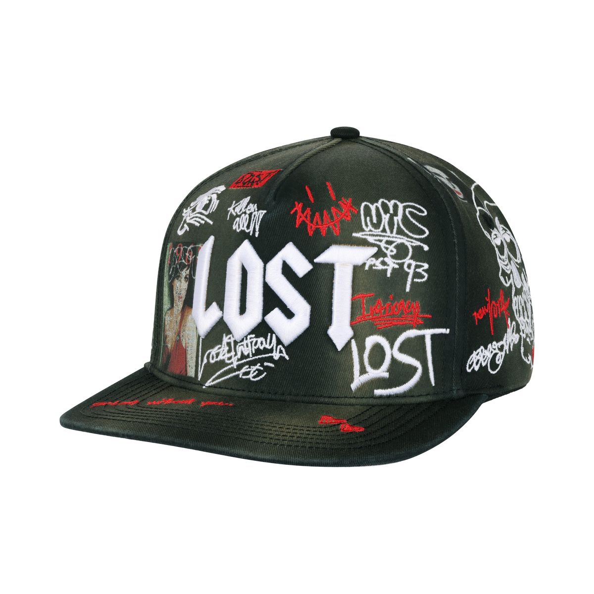 Lost Intricacy Wall Of Fame Snapback Hat Black walloffamecap-blk