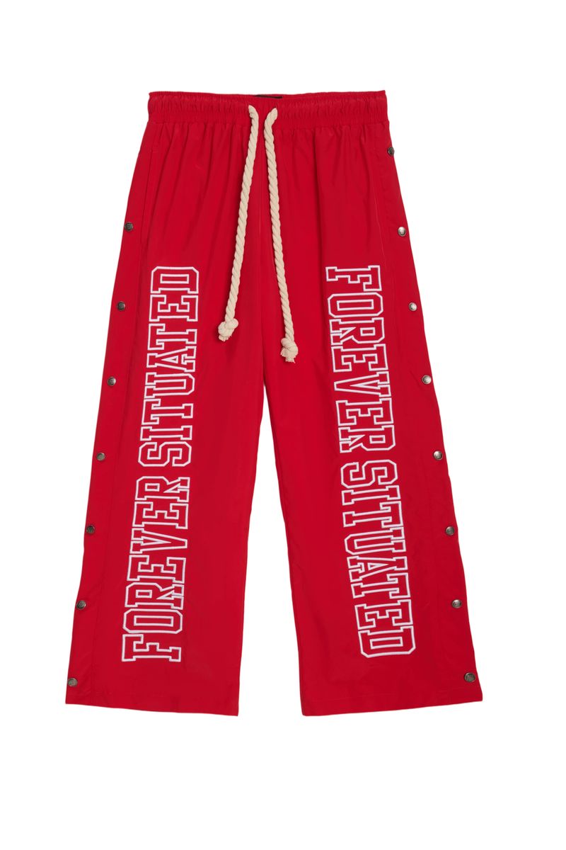 Men's Forever Situated Nylon Track Pants Red fsnylon2-red