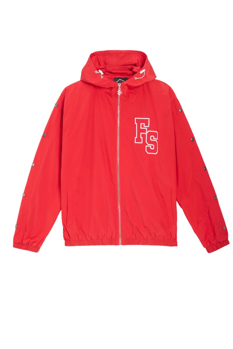 Men's Forever Situated Nylon Track Jacket Red fsnylonj-red