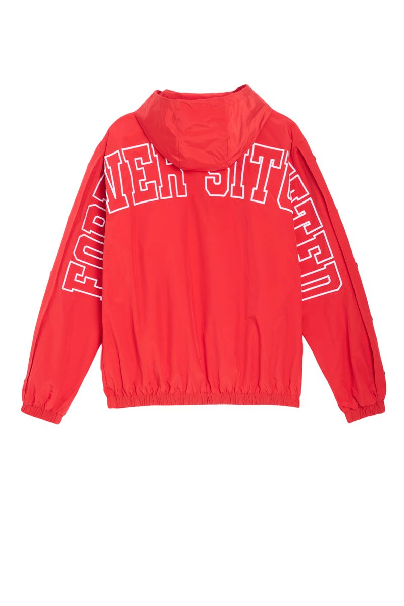 Men's Forever Situated Nylon Track Jacket Red fsnylonj-red