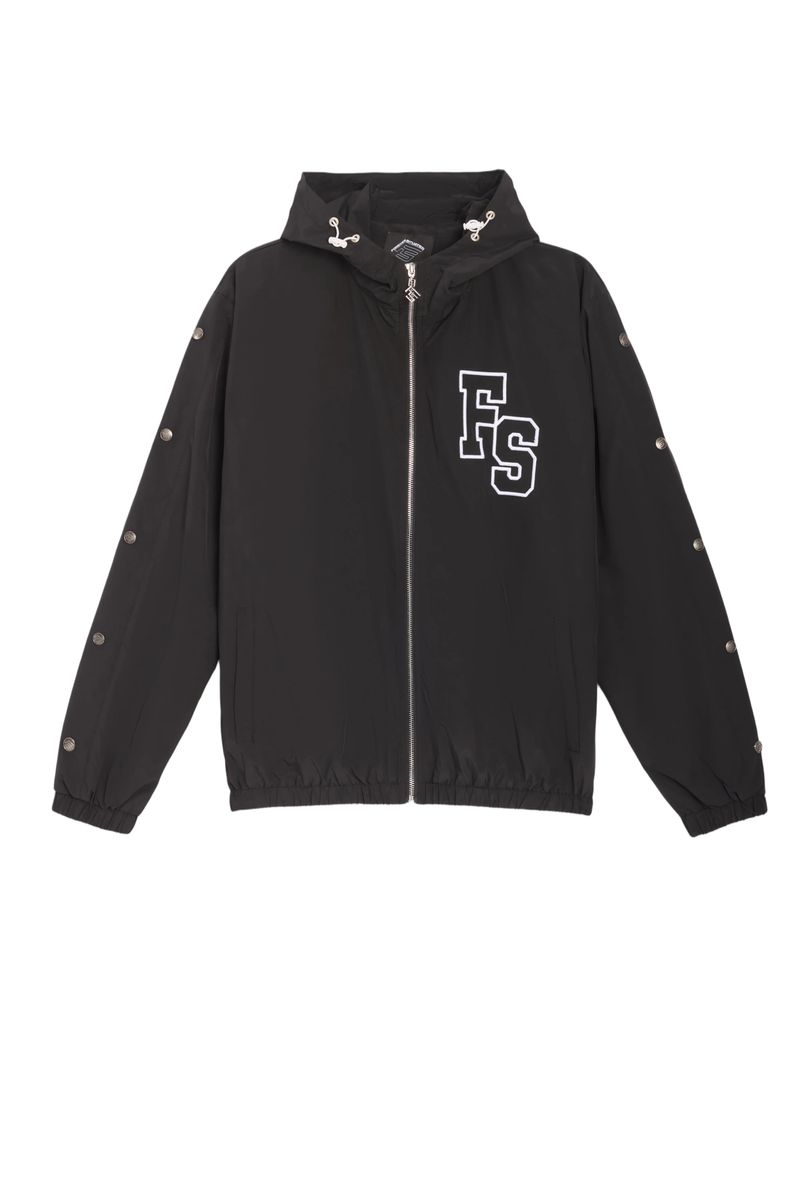 Men's Forever Situated Nylon Track Jacket Black fsnylonj-blk