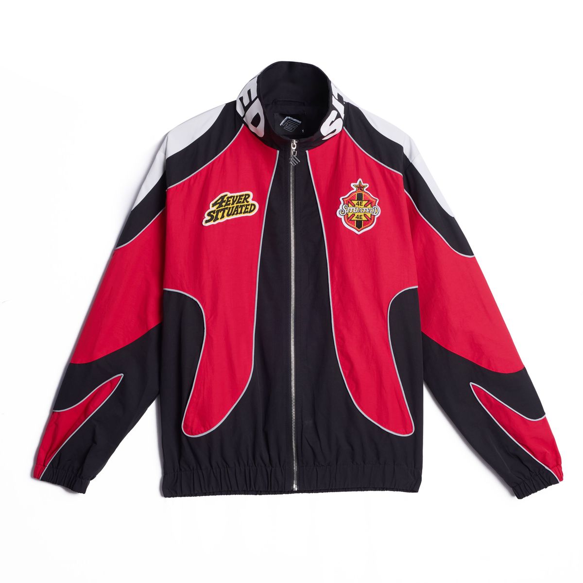 Men's Forever Situated Track Jacket Black/Red wcfstrackar-red
