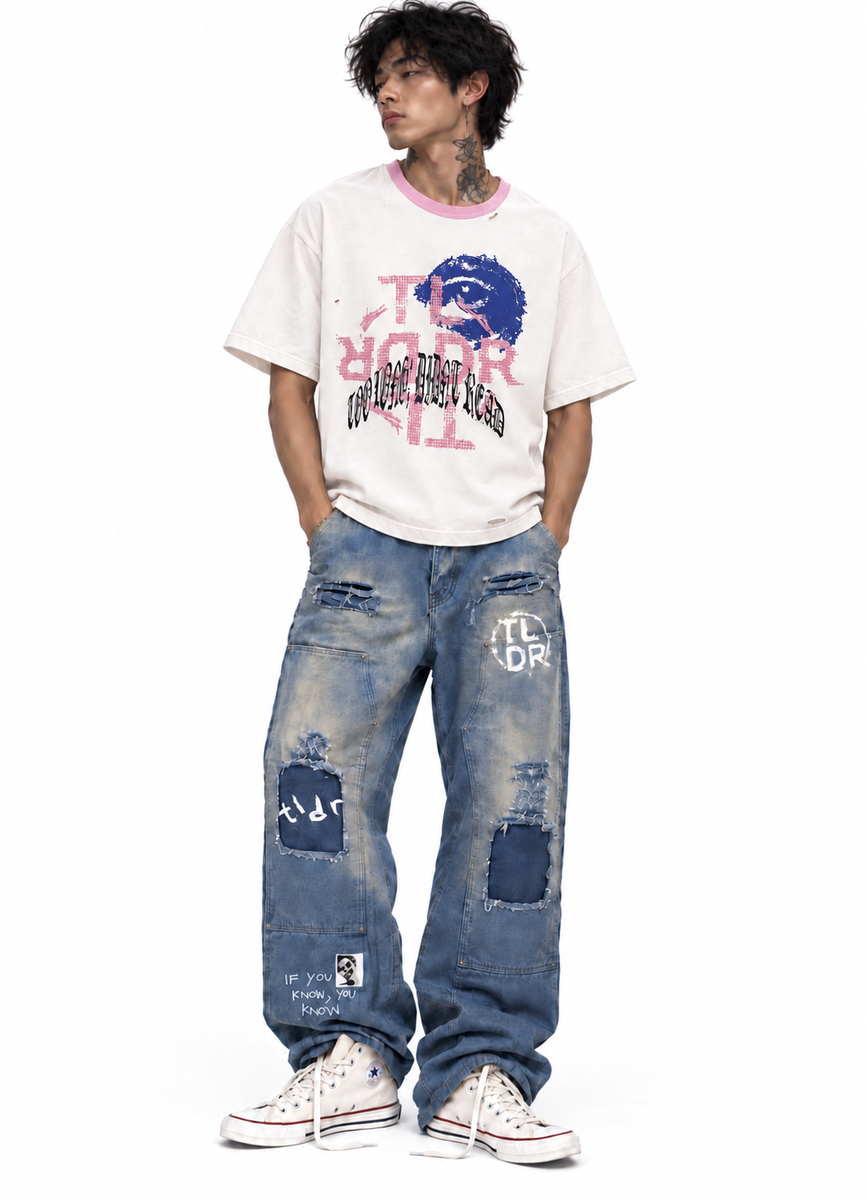 TLDR Ringer T-Shirt Beige TL6704-CREAM