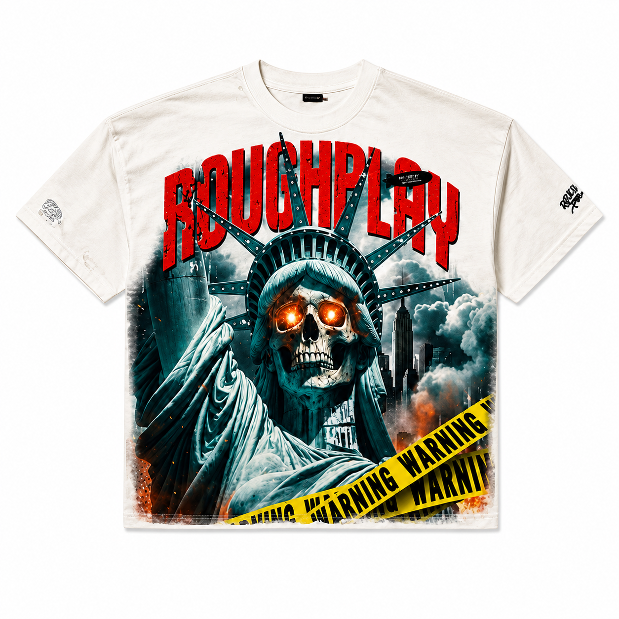 Men's Rough Play Statue Of Liberty T-Shirt White statuelibertytee-wht