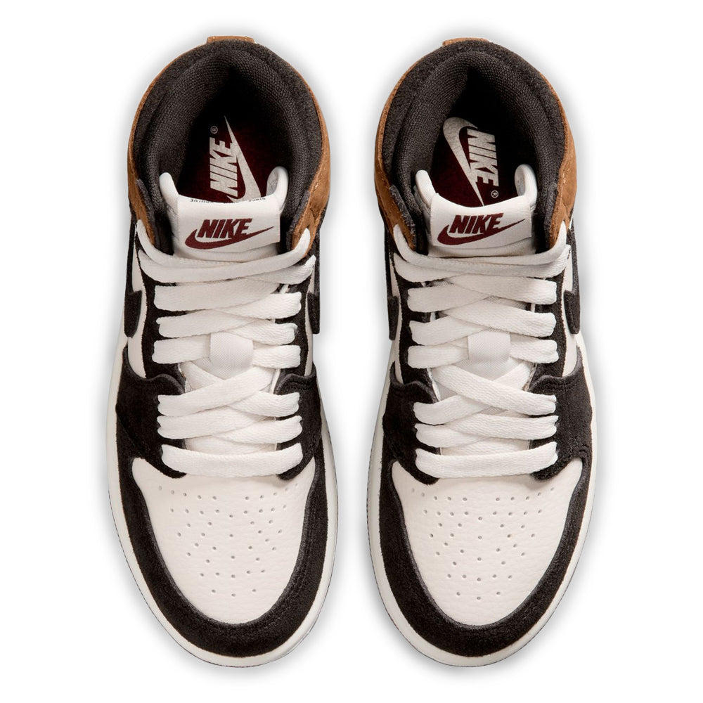 Air Jordan 1 Retro High OG Little Kid's Love Letter Shadow Brown/Shadow Brown-Soft Pearl-Light British Tan-Team Red FD1412-201