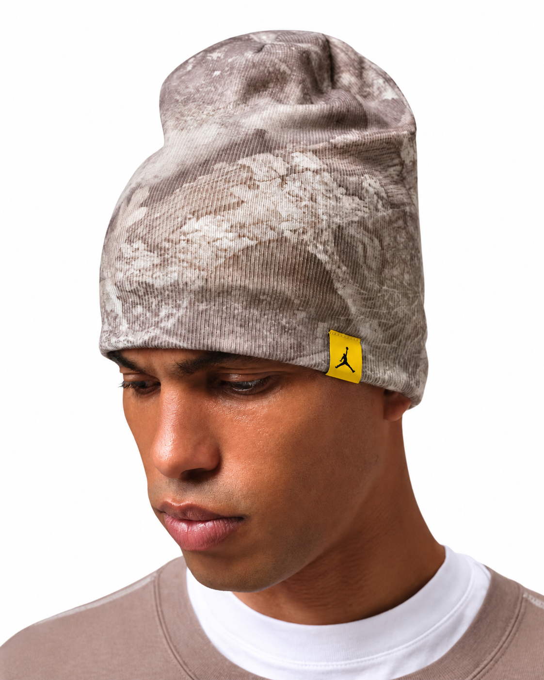 Men's Jordan Peak Realtree Beanie White/Bright Citron IM9100-100