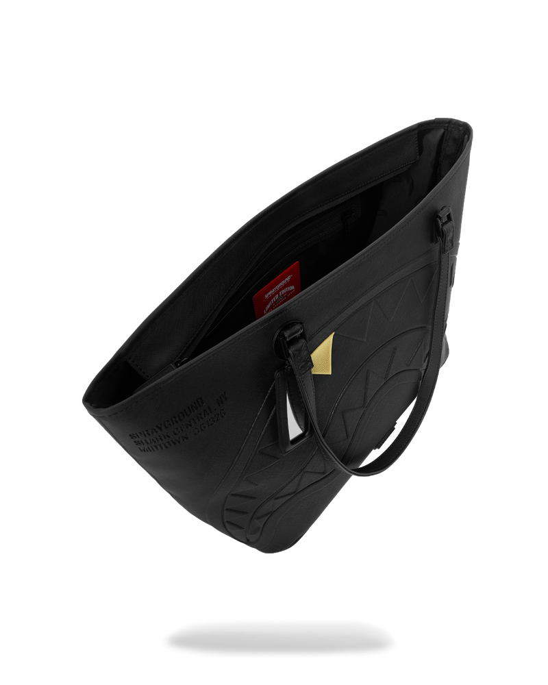 Sprayground Blacked Out Embossed Gold Tooth Tote