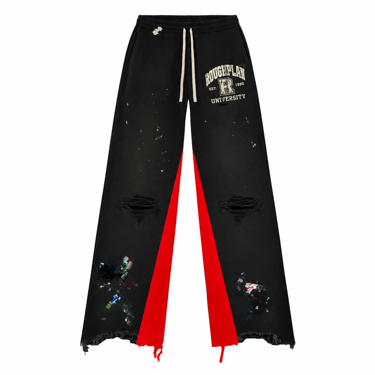 Men's Rough Play Two Tone Sweatpant Black/Red twotonsetpnt-bkrd