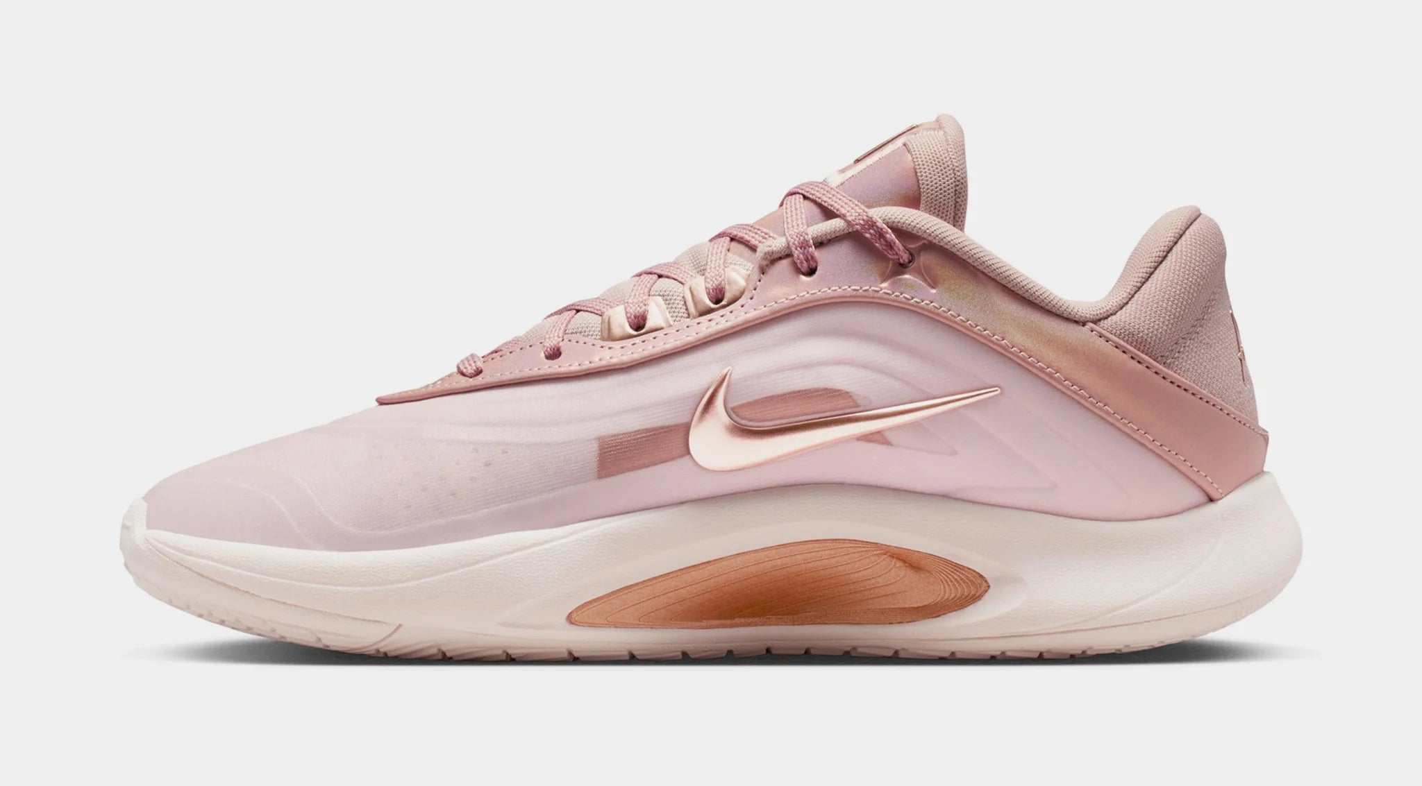 Women's Nike A'One Basketball Shoes Stone Mauve/Silt Red/Metallic Red FZ8605-200 2