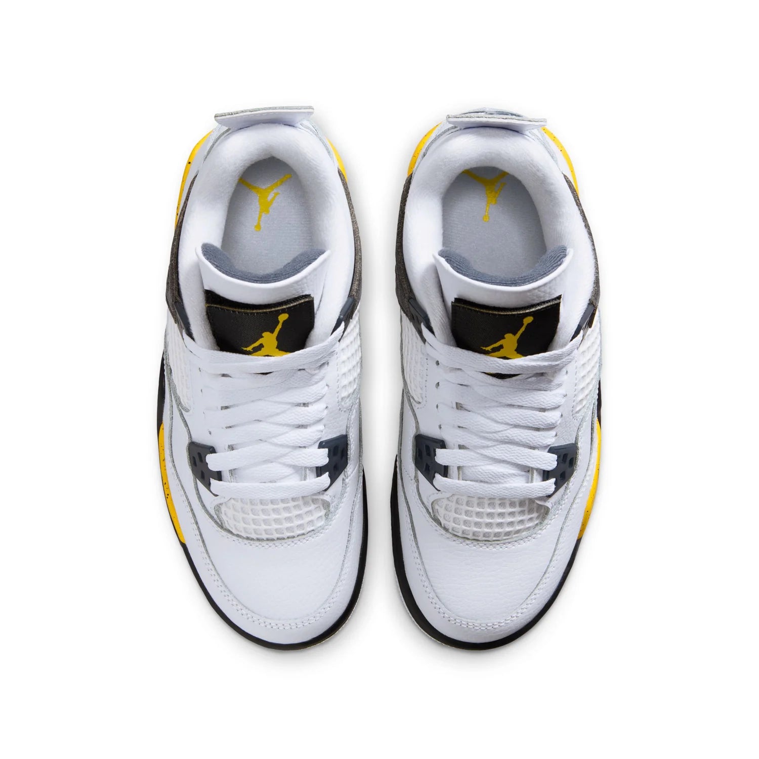 Big Kid's Air Jordan 4 Retro Tour Yellow White/Tour Yellow-Dark Blue Grey-Black 408452-102