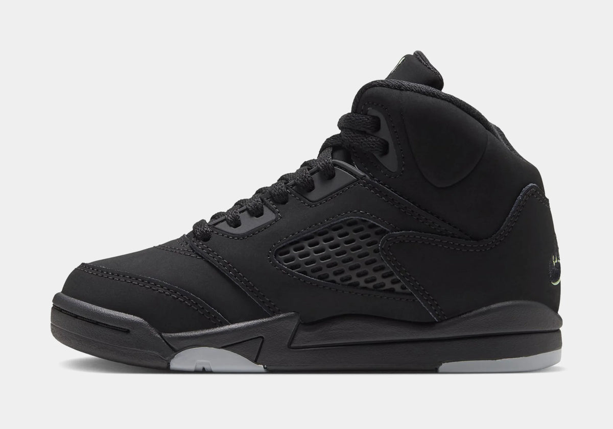 Little Kid's Air Jordan 5 Retro Halloween Black/Black/Picante Red/Glow N The Dark HQ7979-001