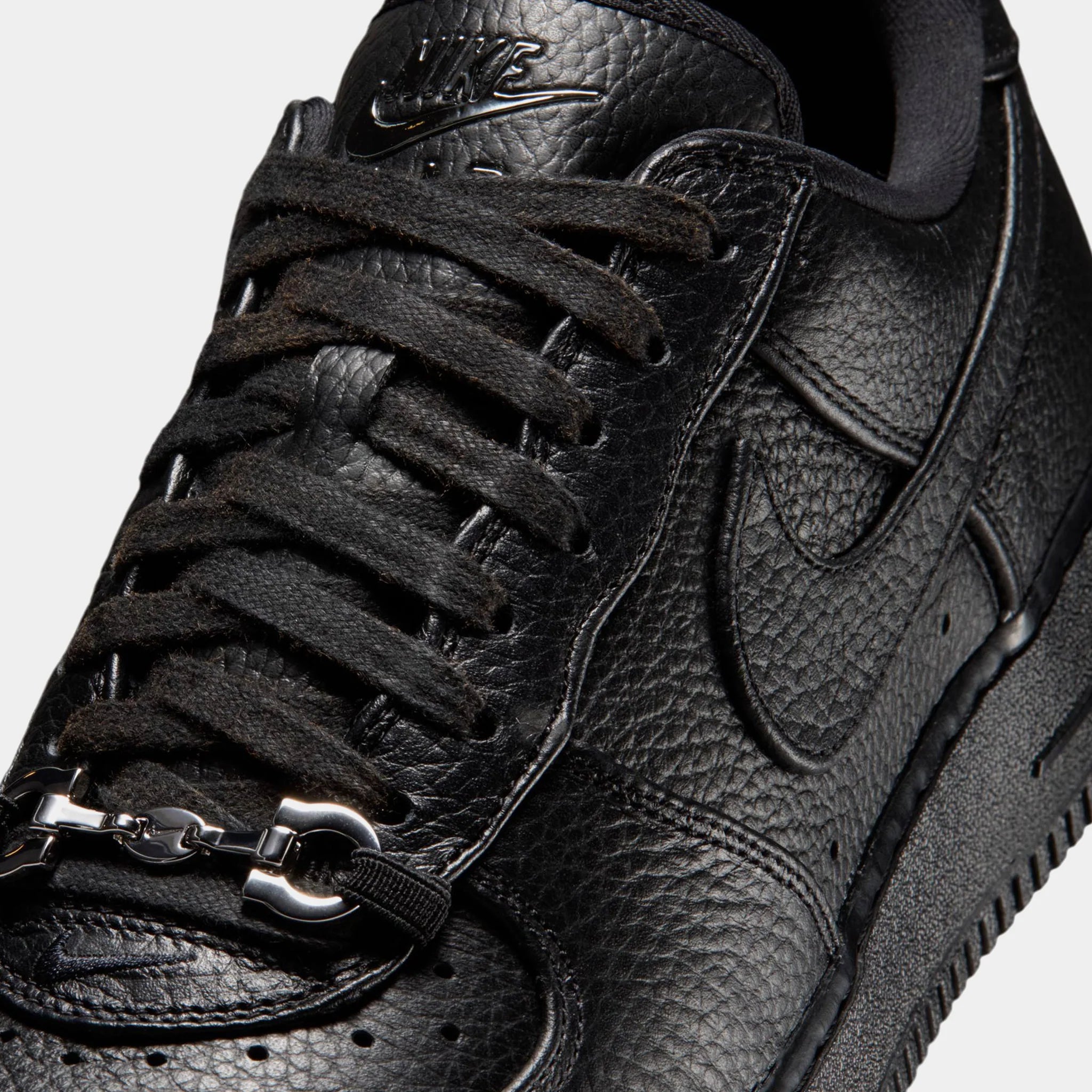Nike Air Force 1 Low Retro Premium "Black Leather" Men's Sneakers