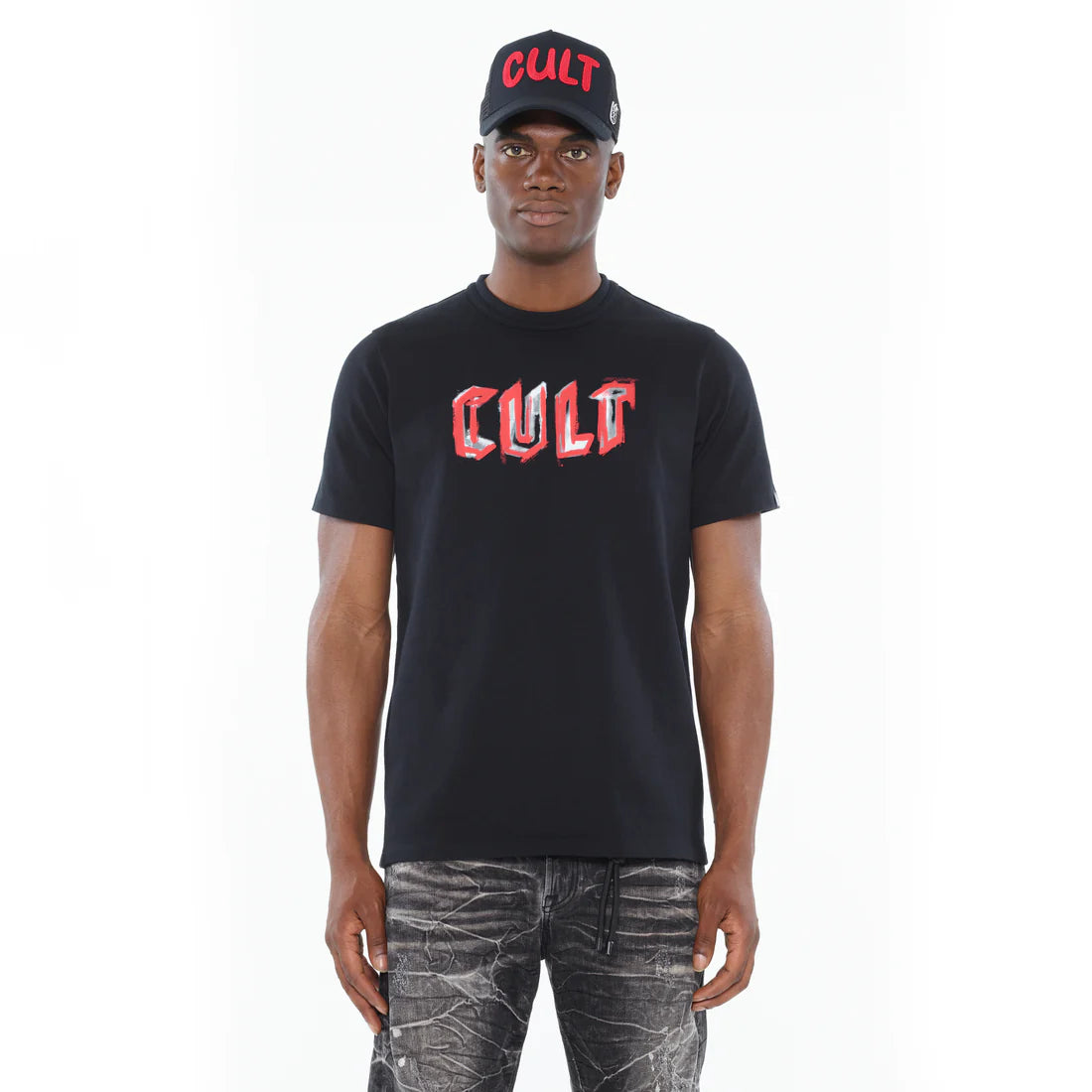 Cult of Individuality Heavyweight Men's T-Shirt - "Painter Logo" - Black 1