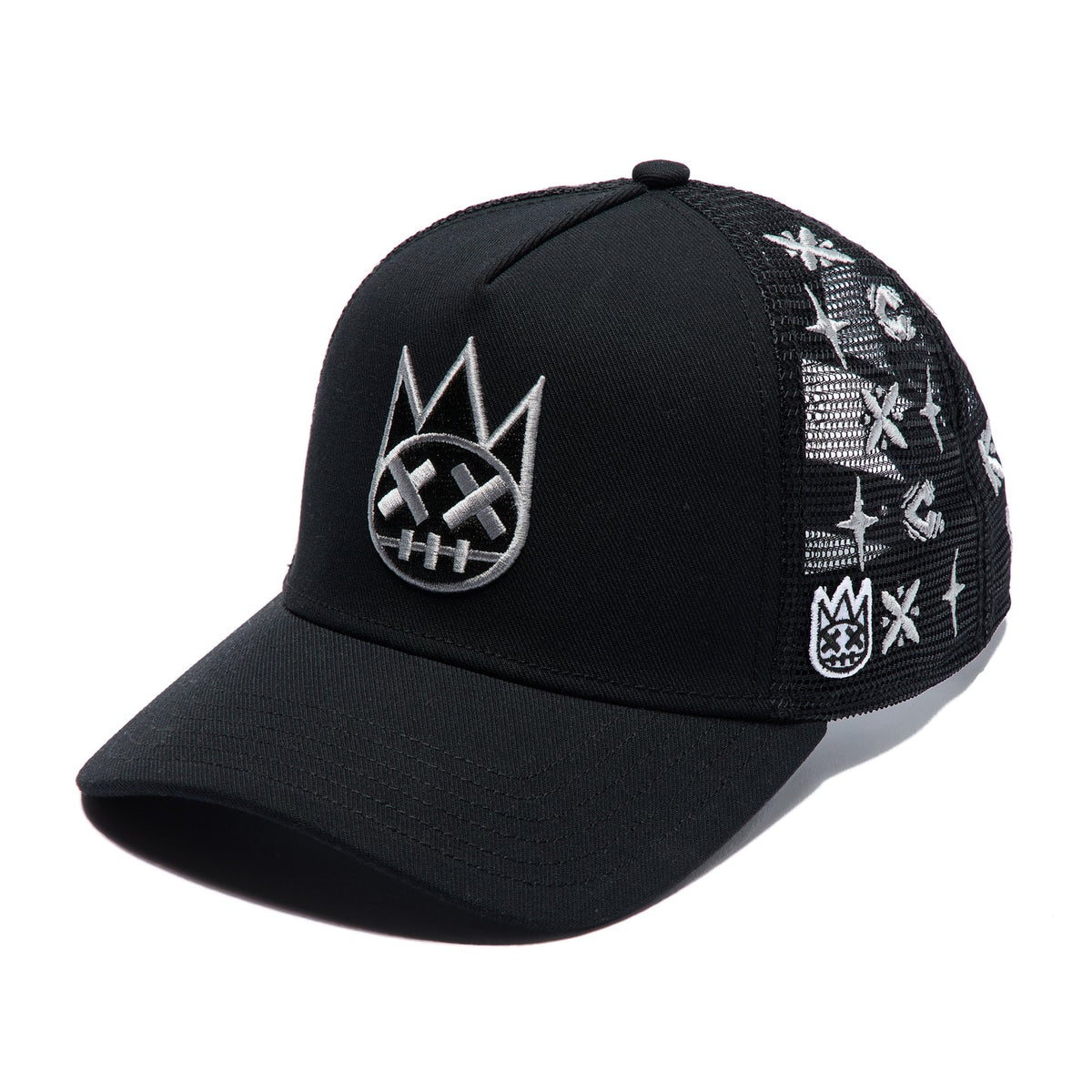 Men's Cult of Individuality Repeat Pattern Monochromatic Hat In Black