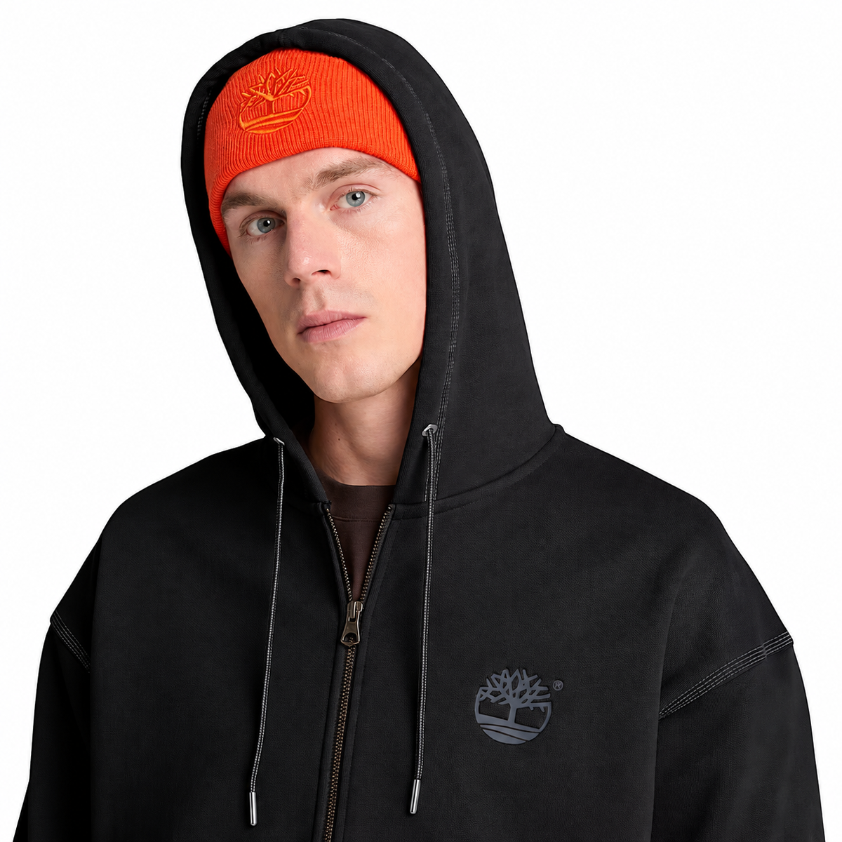 Men's Timberland Iconic Full-Zip Hoodie Black tbc0yhb0001