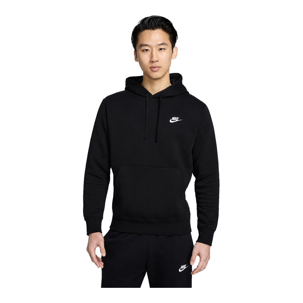 Men's Nike Sportswear Club Fleece Hoodie Black/Black/White BV2654-010