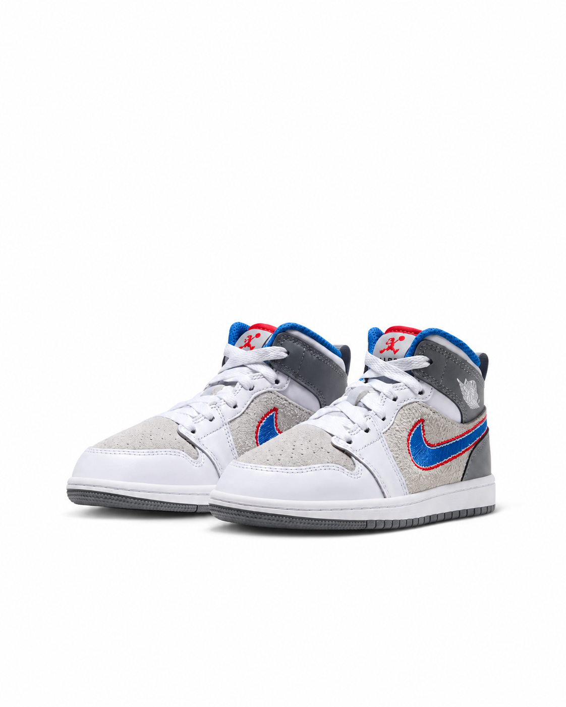 Little Kid's Jordan 1 Mid SE Hare Light Smoke Grey/University Red/Cool Grey/Varsity Royal IZ4721-001