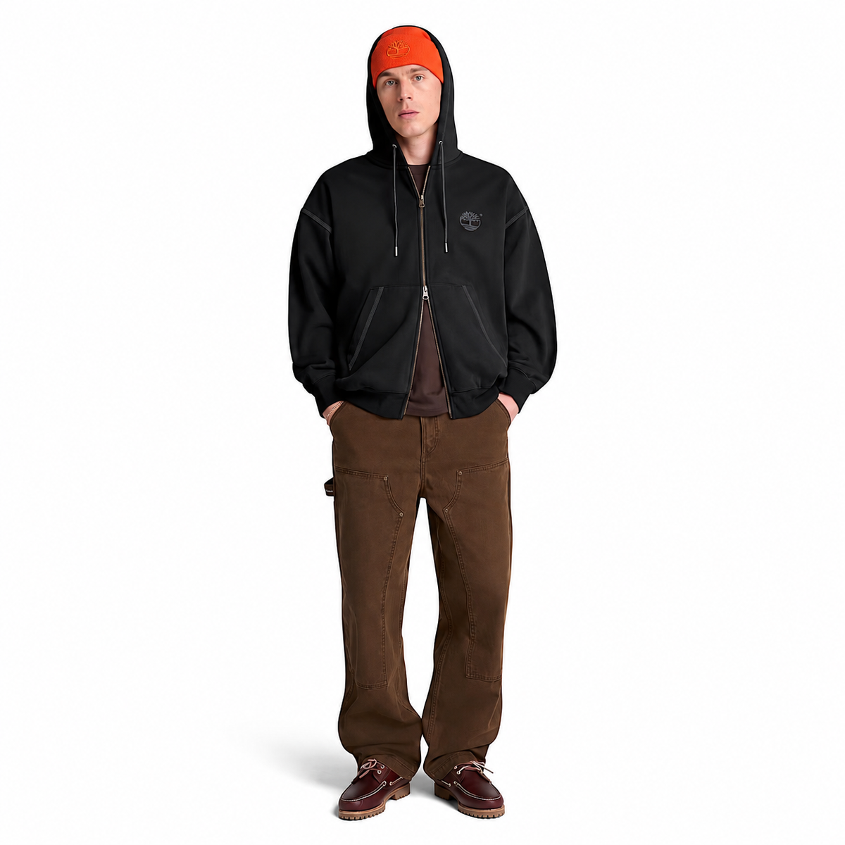 Men's Timberland Iconic Full-Zip Hoodie Black tbc0yhb0001