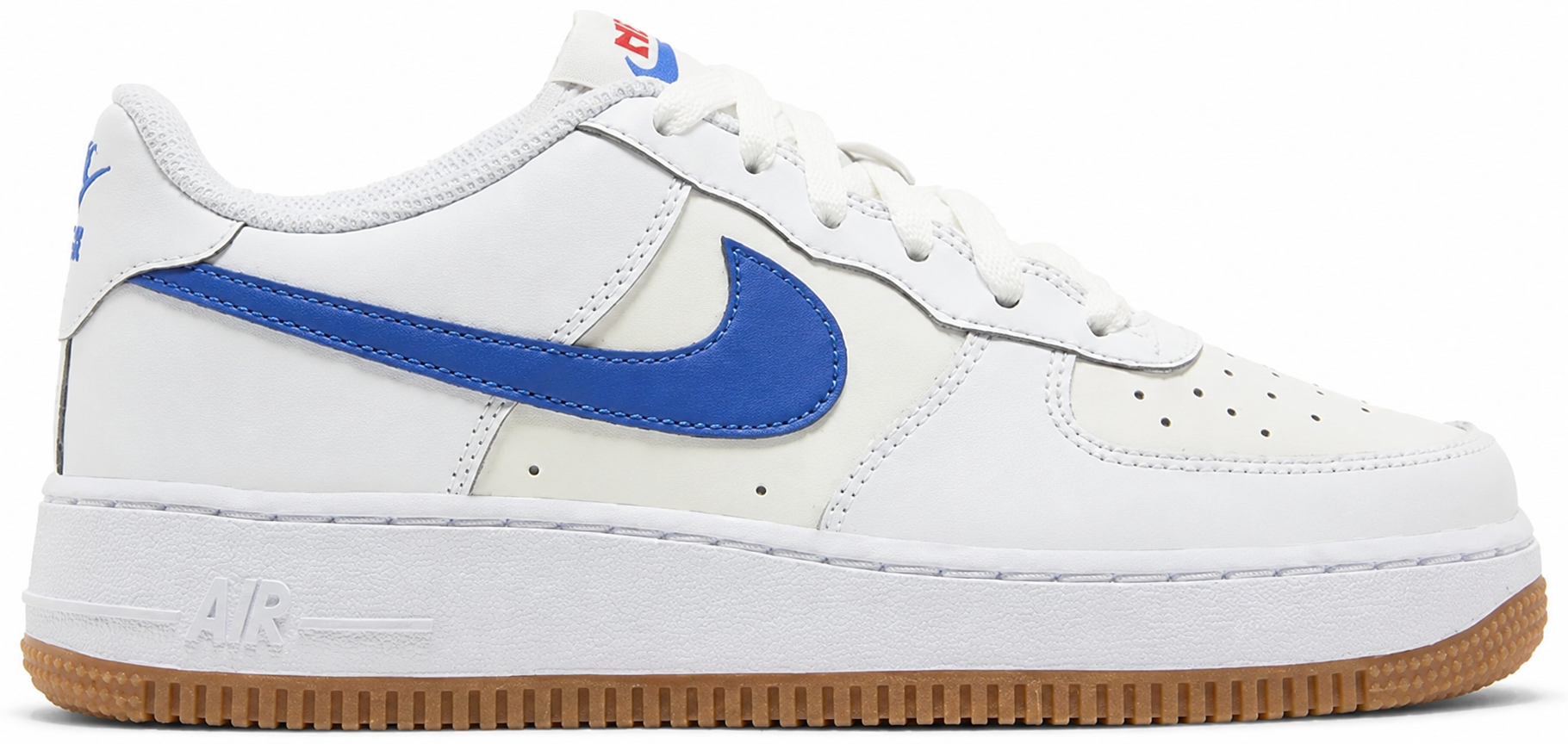 Big Kid's Nike Air Force 1 White Game/Royal Gum DX5805-179