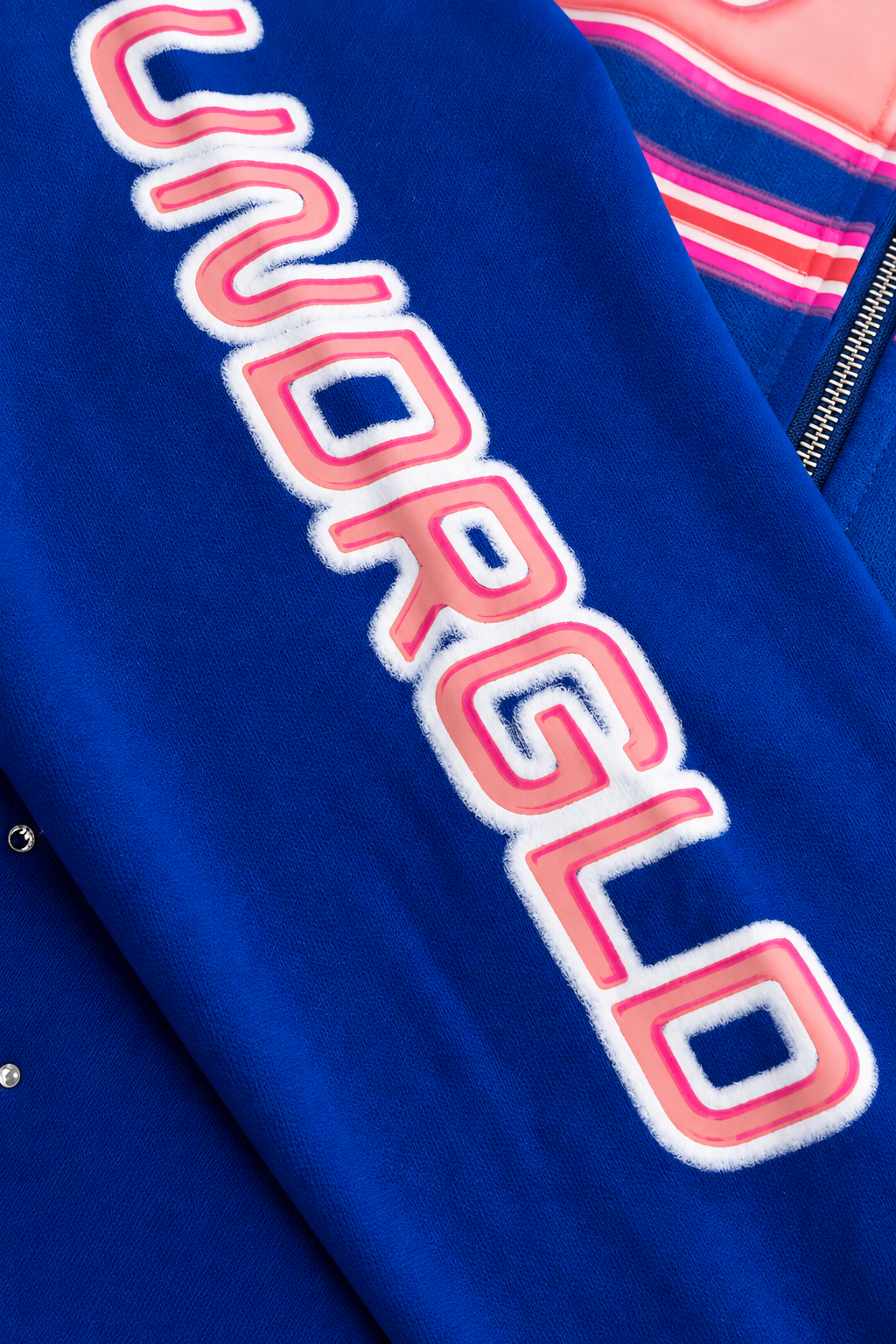 Men's Undergold Act 1 Neon Zip Up Boxy Fit Hoodie Electric Blue act1zipuphdy-blue
