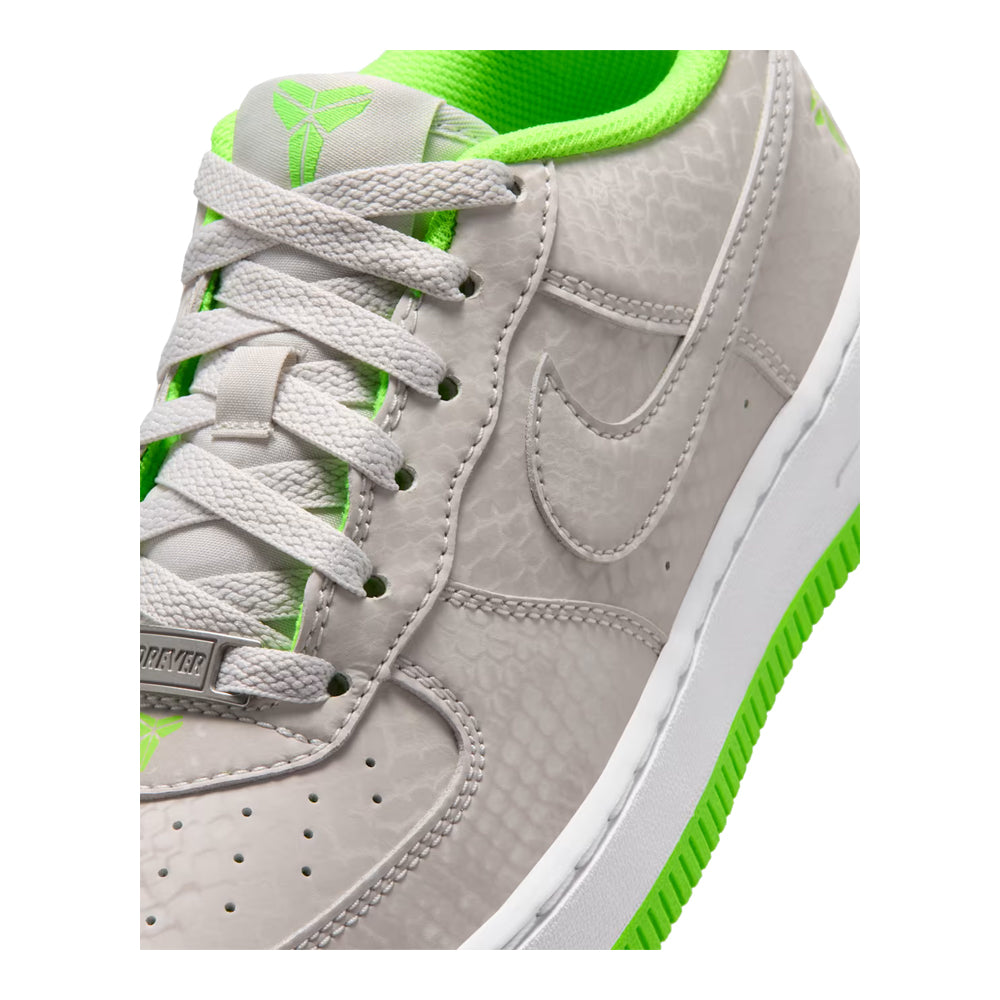 Big Kid's Nike Air Force 1 Low Kobe Vast Grey/White/Electric Green IO4610-002