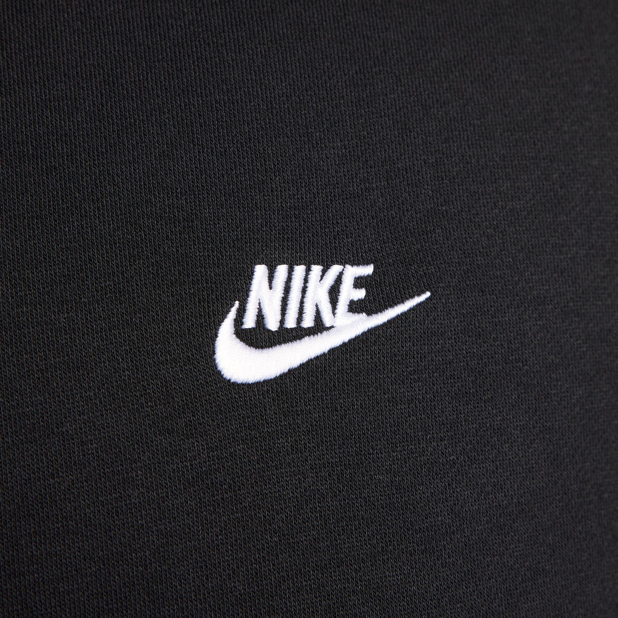 Men's Nike Club Pullover Fleece Hoodie - Black/White 3