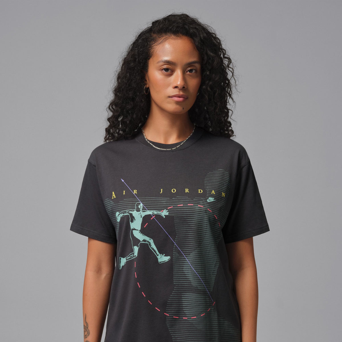 Women's Jordan Flight Graphic T-ShirtDark Smoke Grey/Black 1