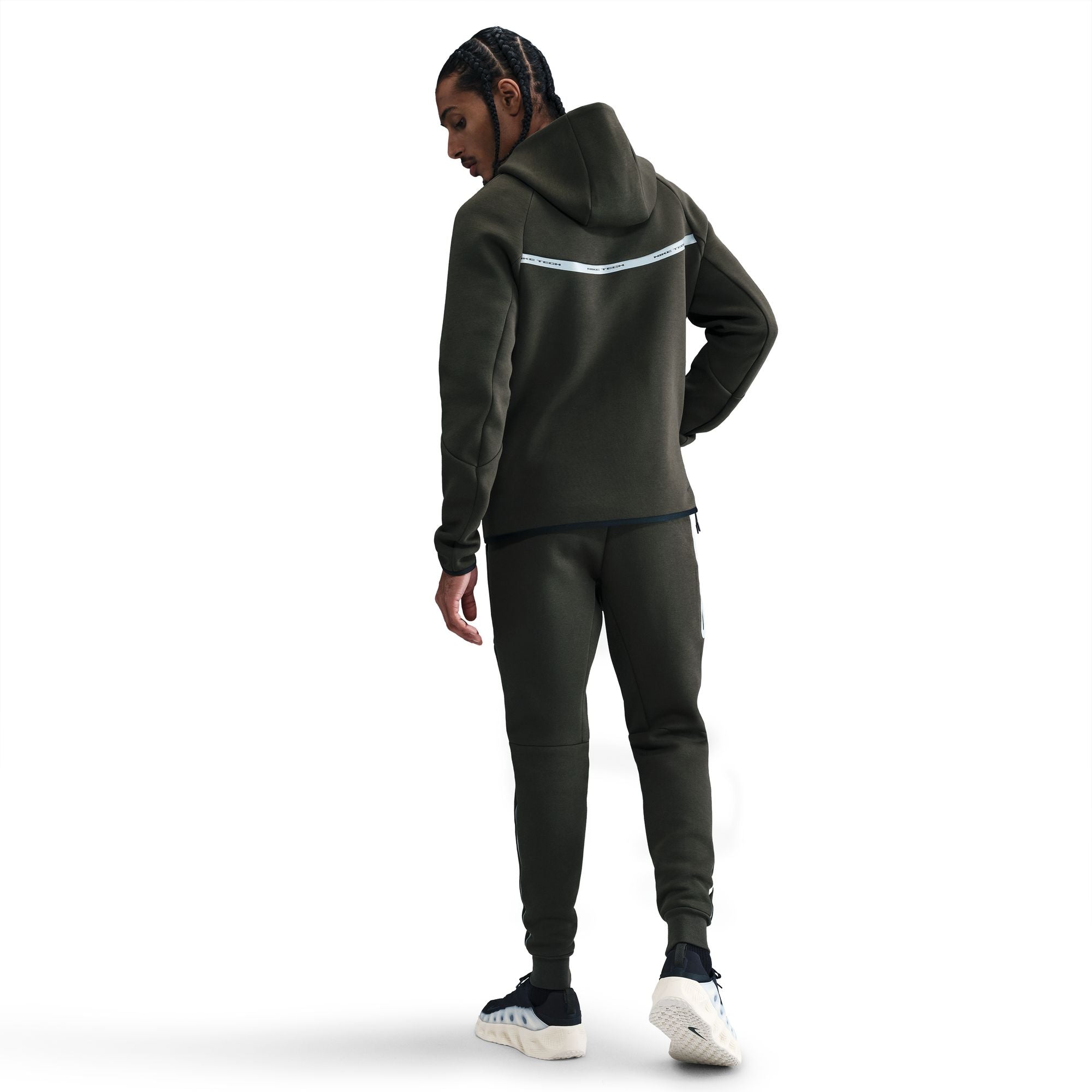 Men's Nike Tech Full-Zip Fleece Windrunner Jacket with Reflective Design Accents - Sequoia/Black 5