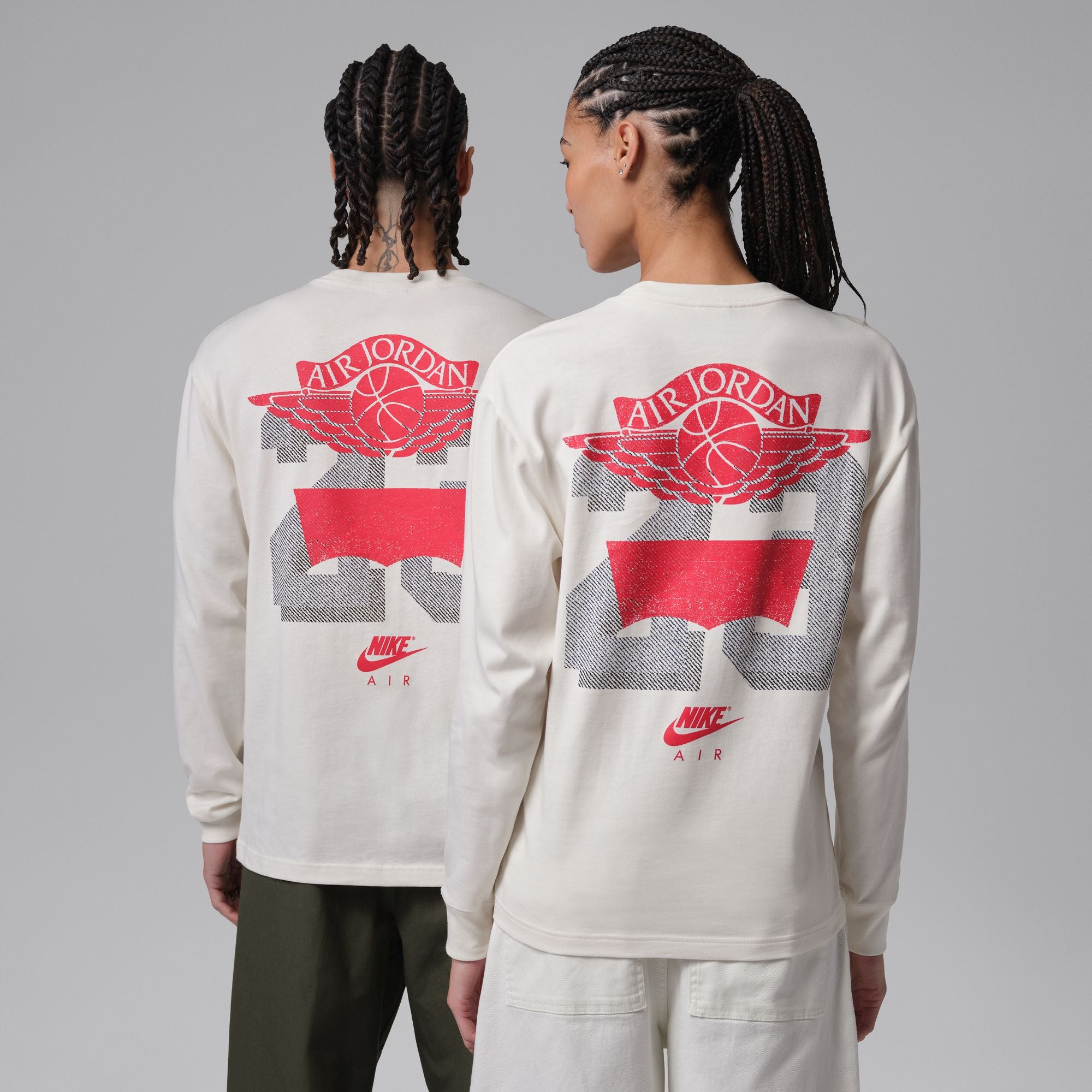 Unisex Jordan x Levi's Long-Sleeve T-Shirt - Pale Ivory/Black/University Red 5