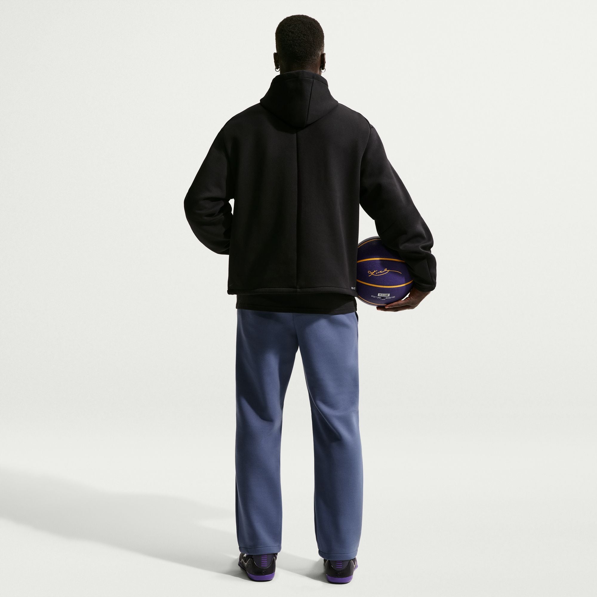 Men's Kobe Dri-FIT Fleece Pullover Basketball Hoodie - Black/Black 5
