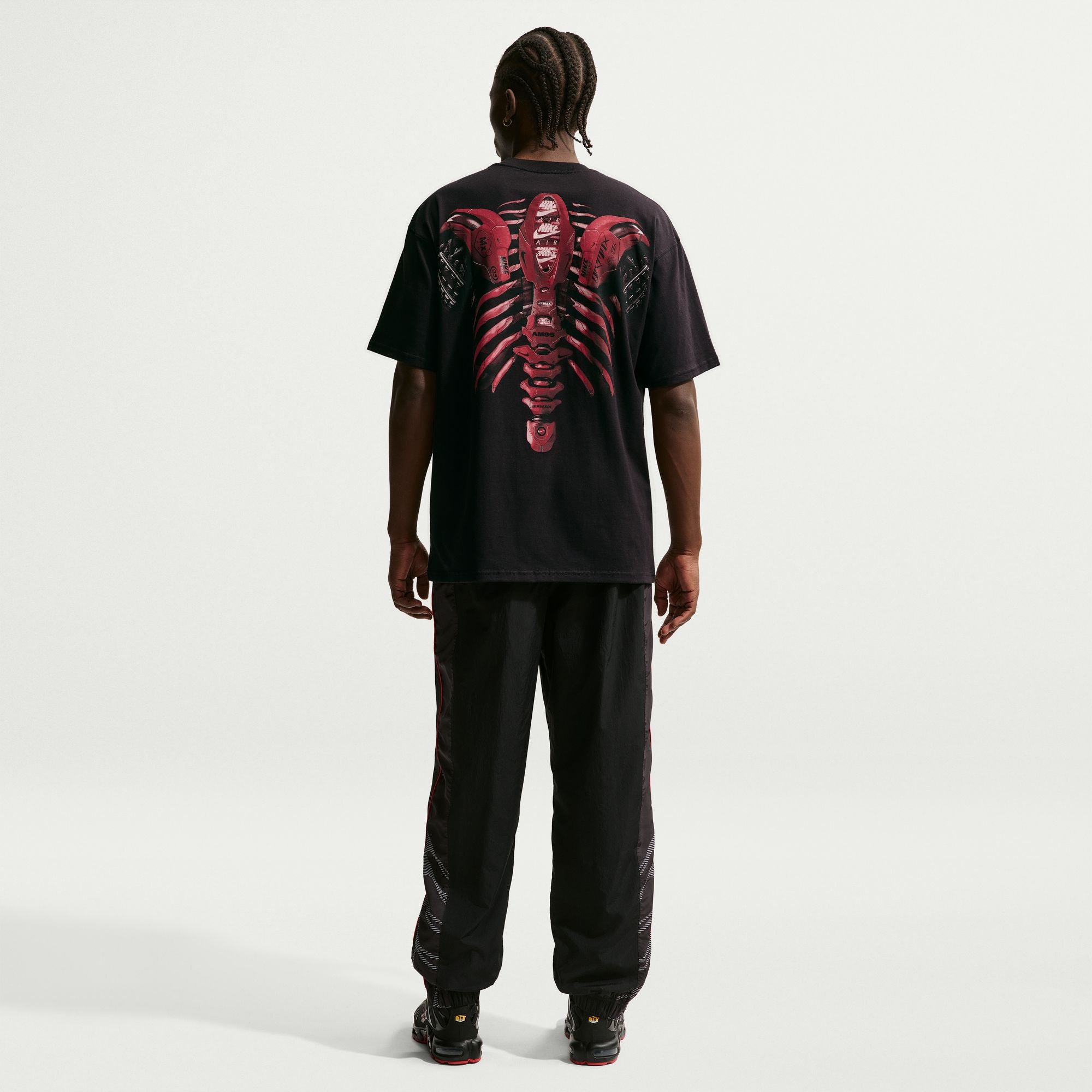 Men's Nike Sportswear Max90 T-Shirt - Black/Team Crimson 3