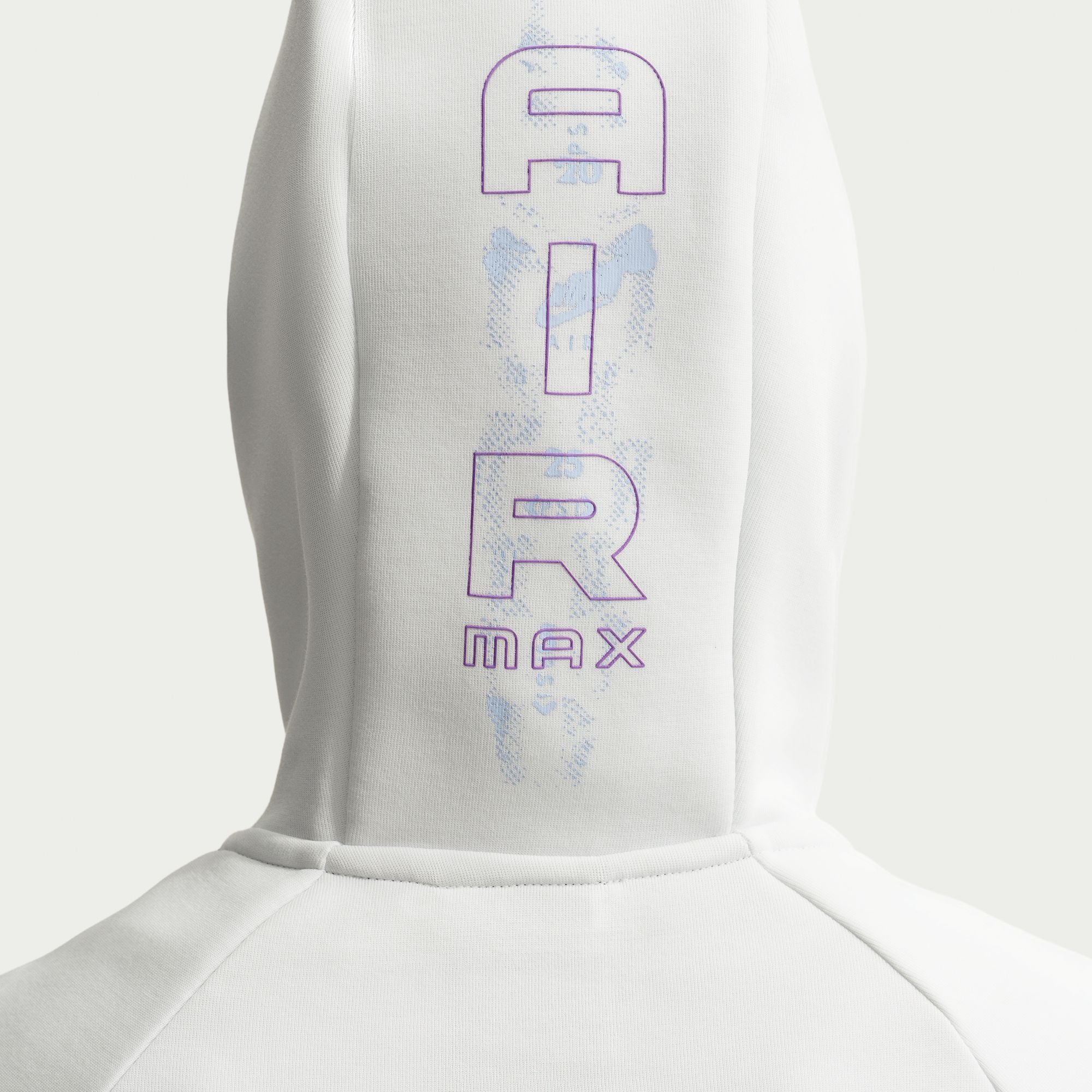 Men's Nike Tech Fleece Air Max Full-Zip Windrunner Jacket - Off White/Hydrogen Blue/Bright Violet 3