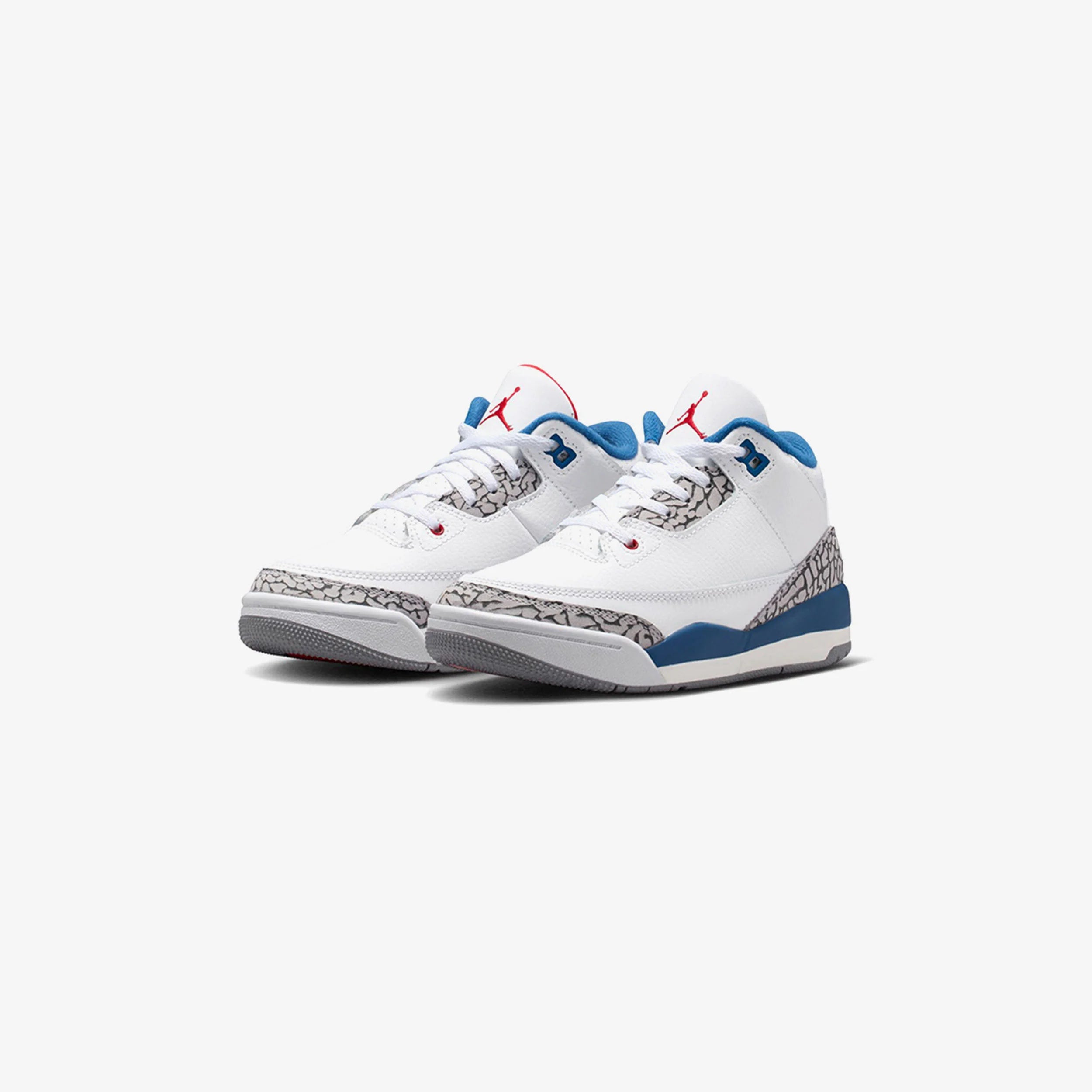 Little Kids Air Jordan 3 Retro True Blue White/Varsity Red/True Blue/Cement Grey/Anthracite DM0966-104