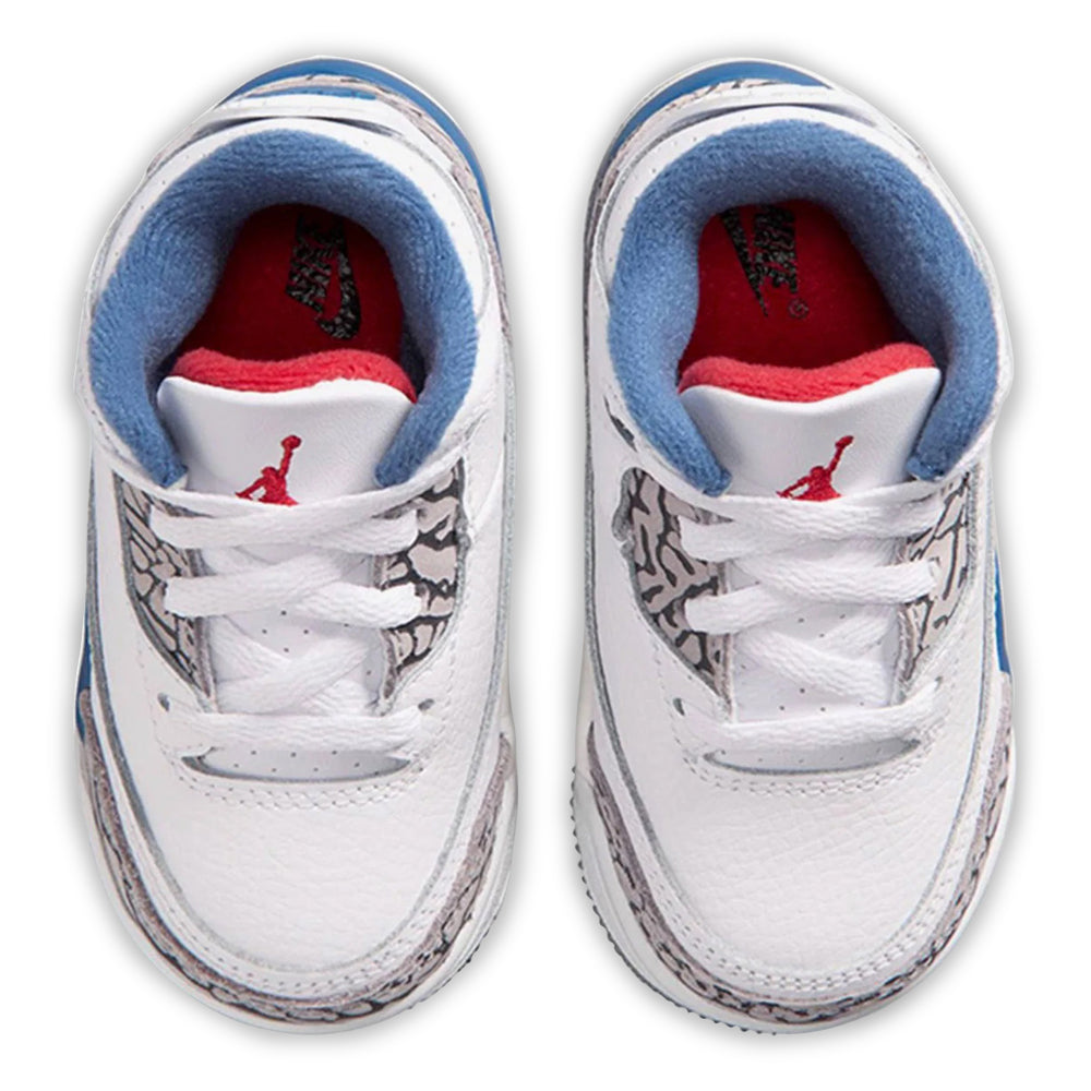 Toddler Air Jordan 3 Retro True Blue White/Varsity Red/True Blue/Cement Grey/Anthracite DM0968-104