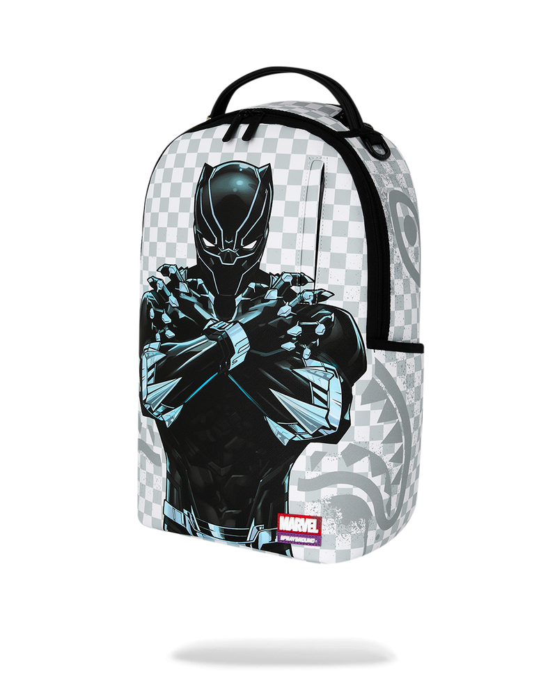 Sprayground Marvel Black Panther Wakanda Forever On White Check Backpack