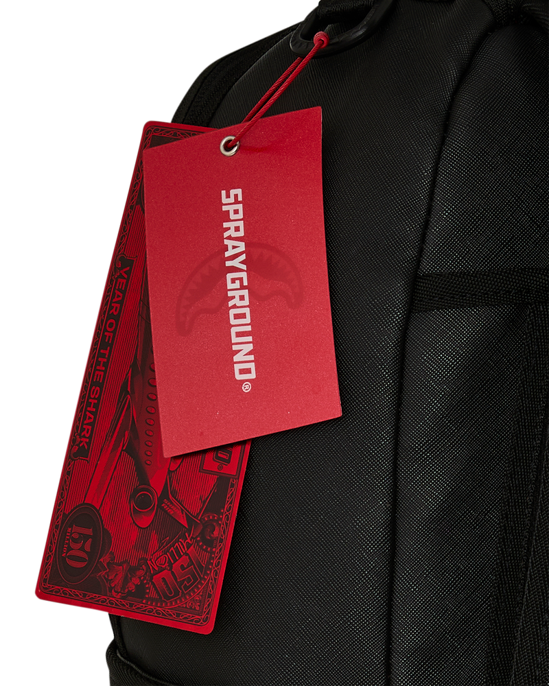 Sprayground Shark Central Embossed Black Nylon Backpack