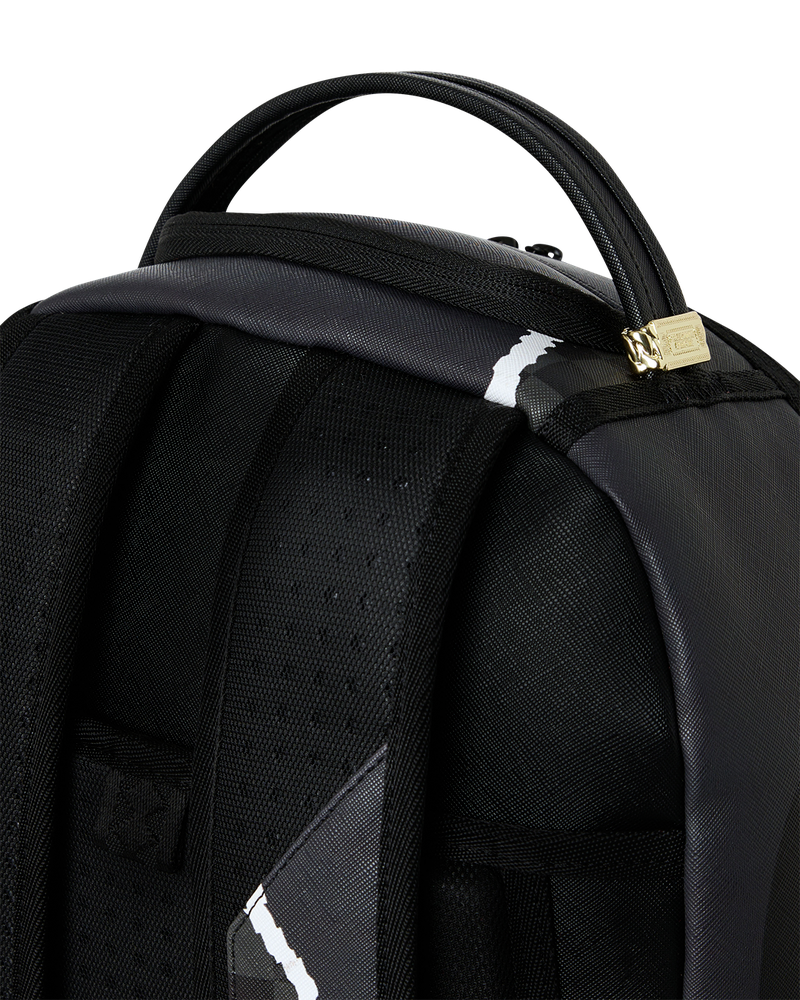 Sprayground Center Rip Revealing Gray Check Backpack