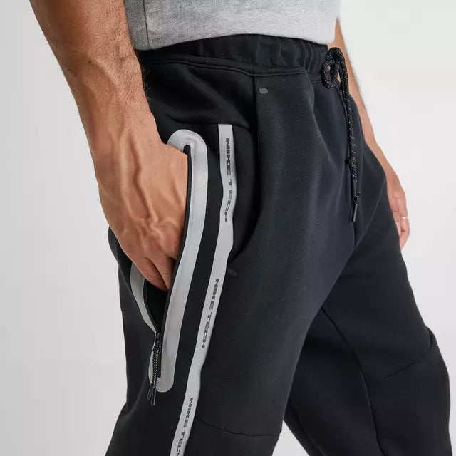 Men's Nike Tech Fleece Joggers with Reflective Accents - Black/Black 5